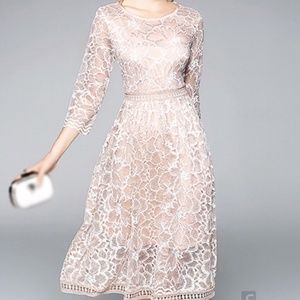 Lace Semi-Formal Dress Blush NWT XXL
